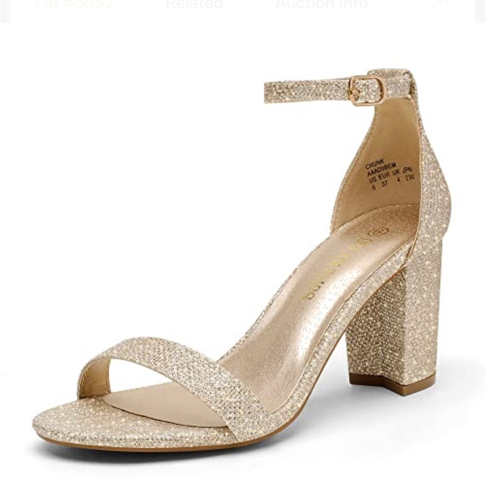 ✨FREE SHIPPING✨ DREAM PAIRS Women's Chunk Low Heel Pump Sandals - Size: 10